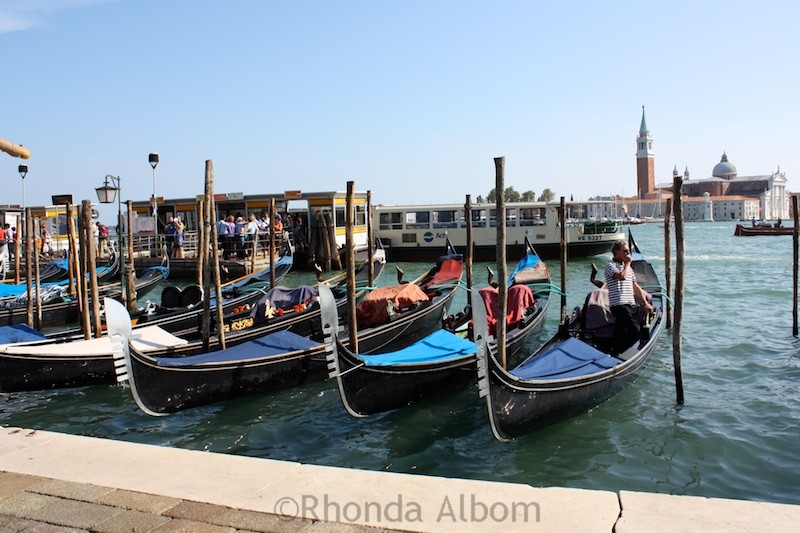 Gondolas in Venice Italy